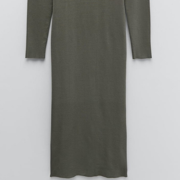 NWT ZARA WOMAN | Shoulder Pad Open Back Knit Dress - Picture 13 of 16
